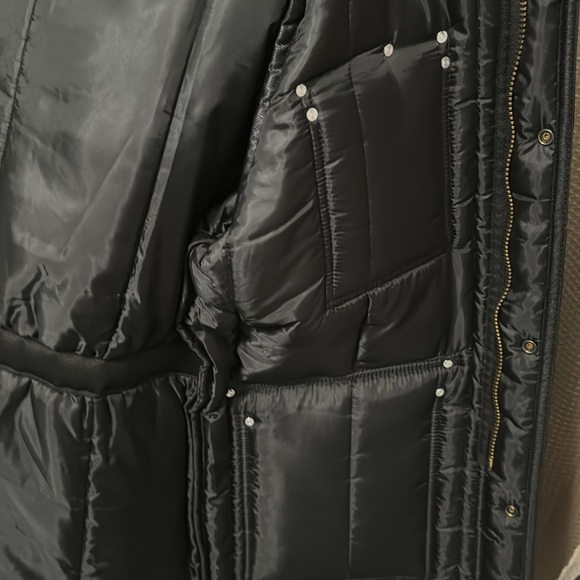 Black Winter Coat with Fur Trim - Picture 2 of 4